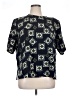 Sarah B Studio 100% Polyester Multi Color Black Short Sleeve Blouse Size 1X - photo 1