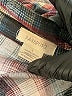 Passport 100% Polyester Plaid Gray Brown Long Sleeve Blouse Size L - photo 7