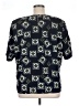 Sarah B Studio 100% Polyester Multi Color Black Short Sleeve Blouse Size 1X - photo 2