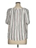 AB Studio 100% Rayon Stripes Ivory Short Sleeve Blouse Size 1X - photo 2