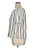 AB Studio 100% Rayon Stripes Ivory Short Sleeve Blouse Size 1X - photo 5