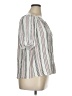 AB Studio 100% Rayon Stripes Ivory Short Sleeve Blouse Size 1X - photo 4