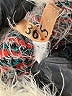 36.5 Print Ivory Blue Pullover Sweater Size L (estimated) - photo 8