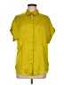 MICHAEL Michael Kors 100% Polyester Yellow Short Sleeve Blouse Size M - photo 1