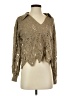 Solitaire 100% Acrylic Tan Long Sleeve Blouse Size S - photo 1