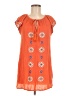 En Creme 100% Rayon Orange Short Sleeve Blouse Size M - photo 1