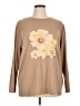 Trendy Queen Floral Tan Long Sleeve T-Shirt Size XL - photo 1