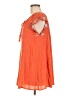En Creme 100% Rayon Orange Short Sleeve Blouse Size M - photo 5