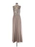 Amsale 100% Polyester Silver Cocktail Dress Size 12 - photo 1