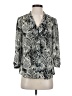 HD in Paris 100% Polyester Animal Print Silver 3/4 Sleeve Blouse Size 2 - photo 1