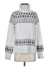 Nicole Miller Artelier Chevron-herringbone Silver Pullover Sweater Size S - photo 1
