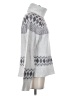 Nicole Miller Artelier Chevron-herringbone Silver Pullover Sweater Size S - photo 4