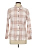 Christopher & Banks Plaid Ivory Long Sleeve Button-Down Shirt Size L - photo 1
