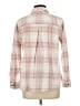 Christopher & Banks Plaid Ivory Long Sleeve Button-Down Shirt Size L - photo 2