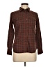 Oxford Plaid Brown Long Sleeve Button-Down Shirt Size 6 (estimated) - photo 1