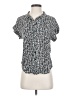 Alexander Jordan 100% Rayon Animal Print Silver Short Sleeve Blouse Size S - photo 1