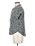 Alexander Jordan 100% Rayon Animal Print Silver Short Sleeve Blouse Size S - photo 5
