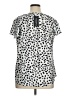 SimpleFun 100% Polyester Polka Dots Silver Short Sleeve Blouse Size XL - photo 2