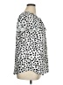SimpleFun 100% Polyester Polka Dots Silver Short Sleeve Blouse Size XL - photo 4