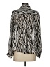 Free People 100% Polyester Animal Print Silver Long Sleeve Blouse Size S - photo 2
