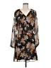 Daniel Rainn 100% Polyester Print Brown Casual Dress Size M - photo 1