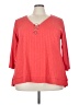 NY Collection Red 3/4 Sleeve T-Shirt Size 3X - photo 1