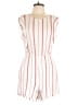 Lush Stripes White Romper Size L - photo 1