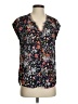 Daniel Rainn 100% Polyester Floral Black Short Sleeve Blouse Size S - photo 1