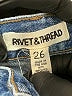 Rivet & Thread 100% Cotton Blue Jeans Size 26 waist - photo 6