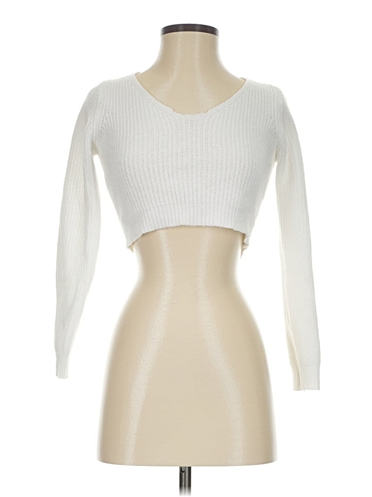 Pre-owned Shein Cardigan Sweater In White