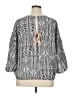 Unbranded 100% Polyester Silver 3/4 Sleeve Blouse Size XL - photo 2