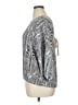 Unbranded 100% Polyester Silver 3/4 Sleeve Blouse Size XL - photo 5