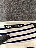 Zara Stripes Ivory Short Sleeve Turtleneck Size S - photo 7