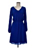 Apt. 9 Solid Blue Casual Dress Size 6 - photo 1