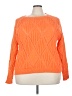 Shein Curve 100% Polyester Orange Pullover Sweater Size 3X - photo 1