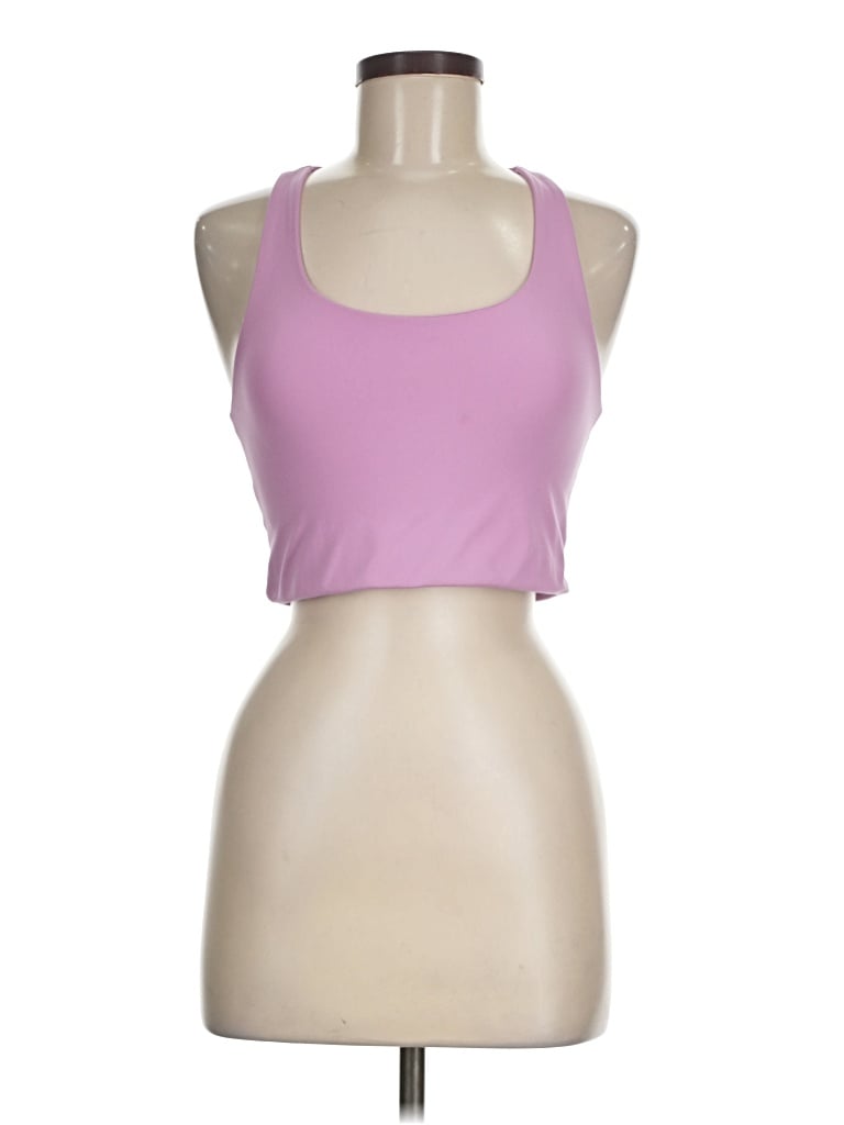 Pre-owned Girlfriend Collective Tank Top Purple Halter Neckline Tops