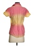 Lemon Grass Color Block Pink Short Sleeve Blouse Size S - photo 2