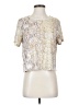 Bar III Ivory Short Sleeve Top Size S - photo 1