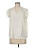 Rachel Zoe 100% Polyester Ivory Short Sleeve Blouse Size M - photo 1