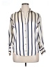 Zara Stripes Ivory Long Sleeve Button-Down Shirt Size XS - photo 1