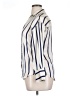 Zara Stripes Ivory Long Sleeve Button-Down Shirt Size XS - photo 5