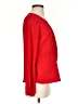 Lavender Brown 100% Silk Red Long Sleeve Silk Top Size XS - photo 4