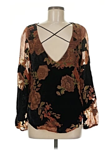 Line & Dot Long Sleeve Blouse (view 1)