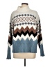Joseph A. Chevron-herringbone Blue Pullover Sweater Size L - photo 1