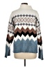 Joseph A. Chevron-herringbone Blue Pullover Sweater Size L - photo 2