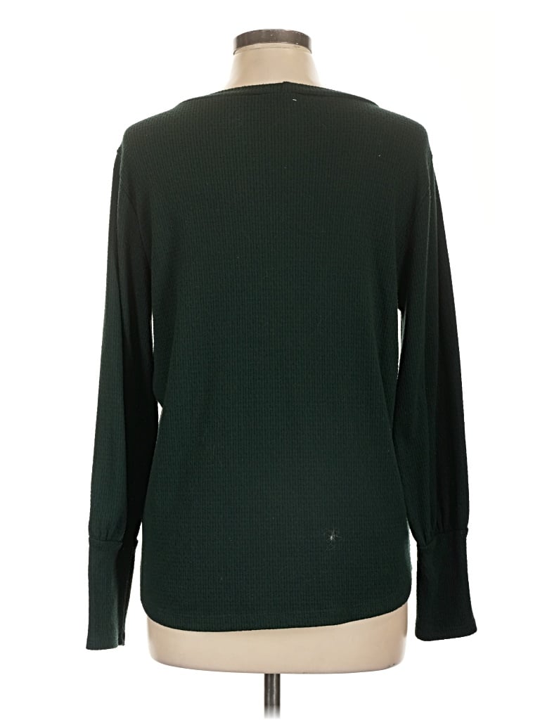 Pre-owned Pink Clover Long Sleeve Top Green Crew Neck Tops
