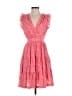 Taylor 100% Polyester Paisley Multi Color Pink Cocktail Dress Size 2 - photo 1