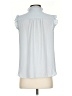 Ann Taylor LOFT 100% Polyester Blue Sleeveless Blouse Size XS - photo 2