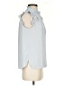 Ann Taylor LOFT 100% Polyester Blue Sleeveless Blouse Size XS - photo 4