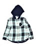 Justice Blue Long Sleeve Button-Down Shirt Size 10 - photo 1